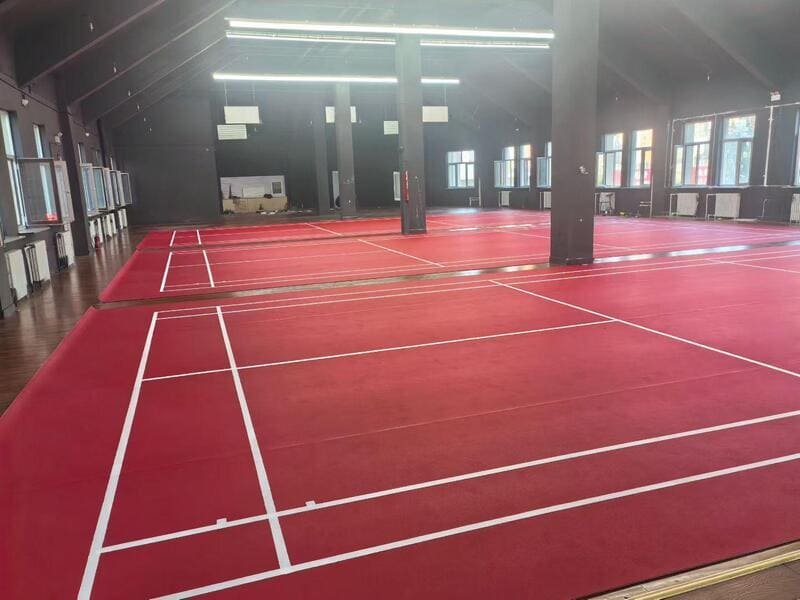 multi-sport court line color hierarchy